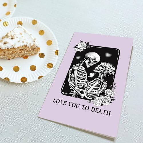 Gothic Skeleton Anniversary Card for Boyfriend & Girlfriend
