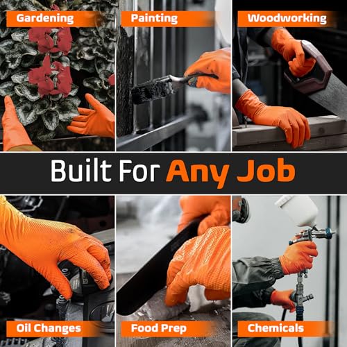 Protectmate Disposable Nitrile Gloves - 5 Mil Latex-Free for Food Prep