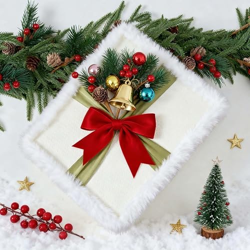 Artificial Pine Picks 6.5 Inch Christmas Decoration Set - Red Berries & Pinecones