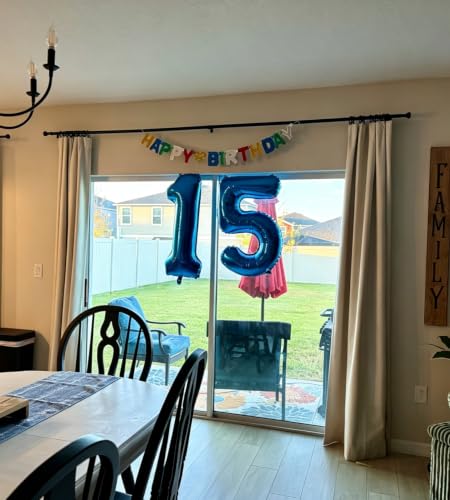 40-Inch Blue Number Balloon for 7th Birthday Decorations