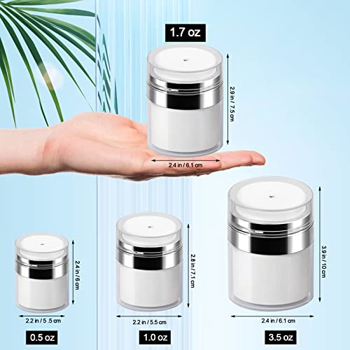 Mluchee Airless Pump Jar 0.5 Oz Travel Cream and Lotion Dispenser