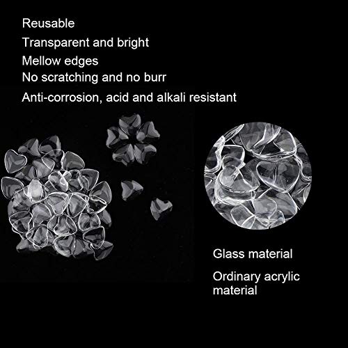 Dioche Transparent Nail Art Display Card - 50 Pcs Heart Shape