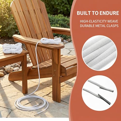 TOYANDONA Chair Replacement Cords Set - 4 Elastic Repair Cords for Recliners & Lounge Chairs