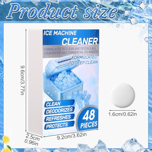 Swiffen Ice Machine Cleaner Tablets - 48 Pack Descaler for Ice Makers