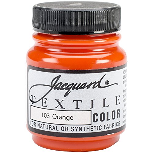 Jacquard Textile Paint 2.25 Oz - Orange Fabric Paint for Clothes & Accessories