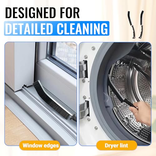 RUENVUE Black Dryer Vent Cleaner Kit - Extra Long Flexible Brushes for Lint Dust Pet Hair