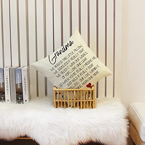 Farmhouse Decorative Pillow Cover for Grandma - 18x18 Inch