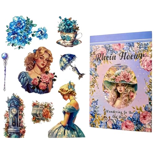 TIAMECH Loose Old Times Rose Princess Sticker Book - Premium PET