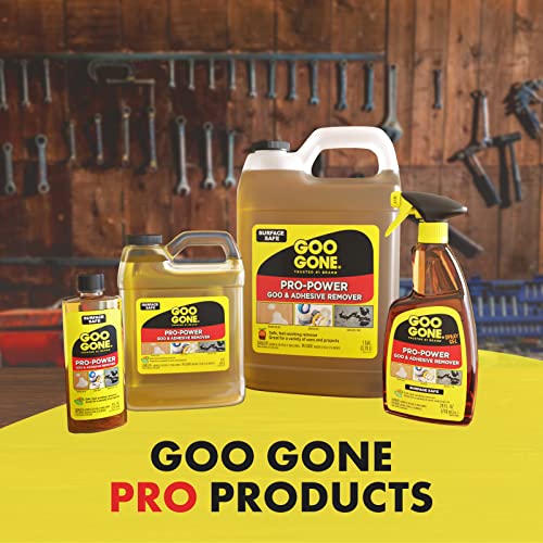 Goo Gone Pro-Power Adhesive Remover 64 Fl Oz - Heavy-Duty Citrus-Based Sticker & Grease Remover
