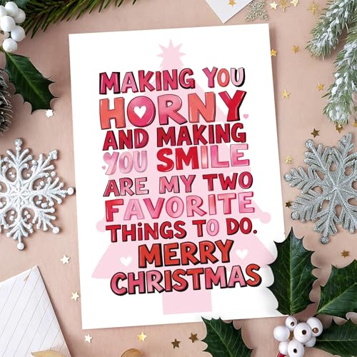 Naughty Christmas Card for Boyfriend - Funny Holiday Card