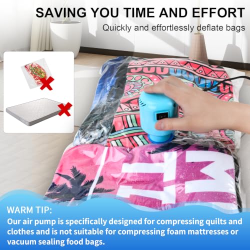HOTBAG Electric Vacuum Pump for Storage Bags - Blue, Portable & Travel-Friendly