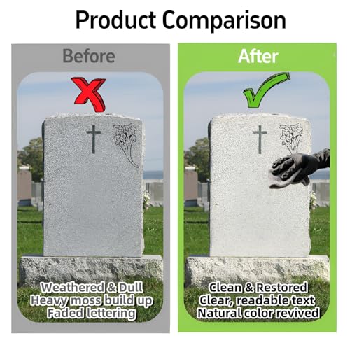 7-Piece Headstone Cleaning Kit with Brushes, Cloth & Gloves