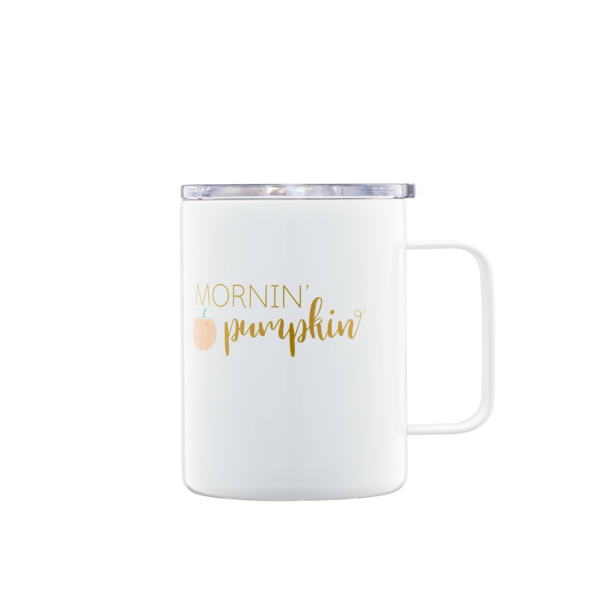 Cambridge EP109WHCB2DS 16 Oz Mornin Pumpkin Coffee Mugs, Set Of 2