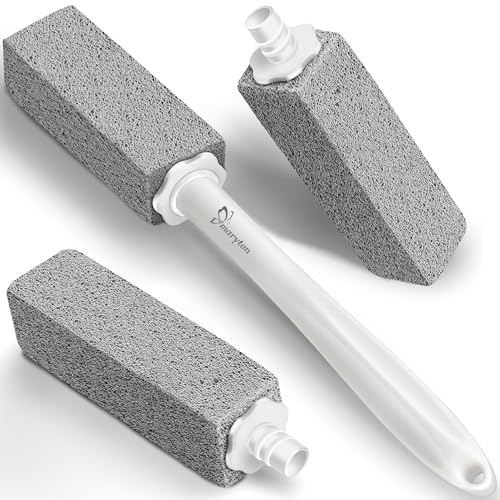 Maryton Pumice Stone Toilet Bowl Cleaner with Long Handle & 3 Refills