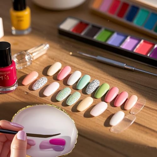 Resin Nail Art Palette Color Mixing Tray with Gilded Edge White