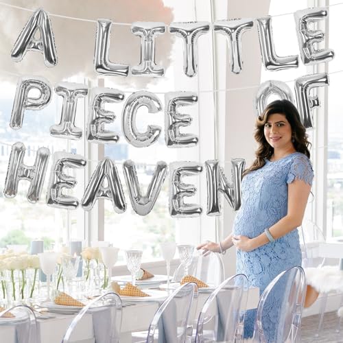 A Little Piece of Heaven Cloud Balloon Banner Baby Shower Decor