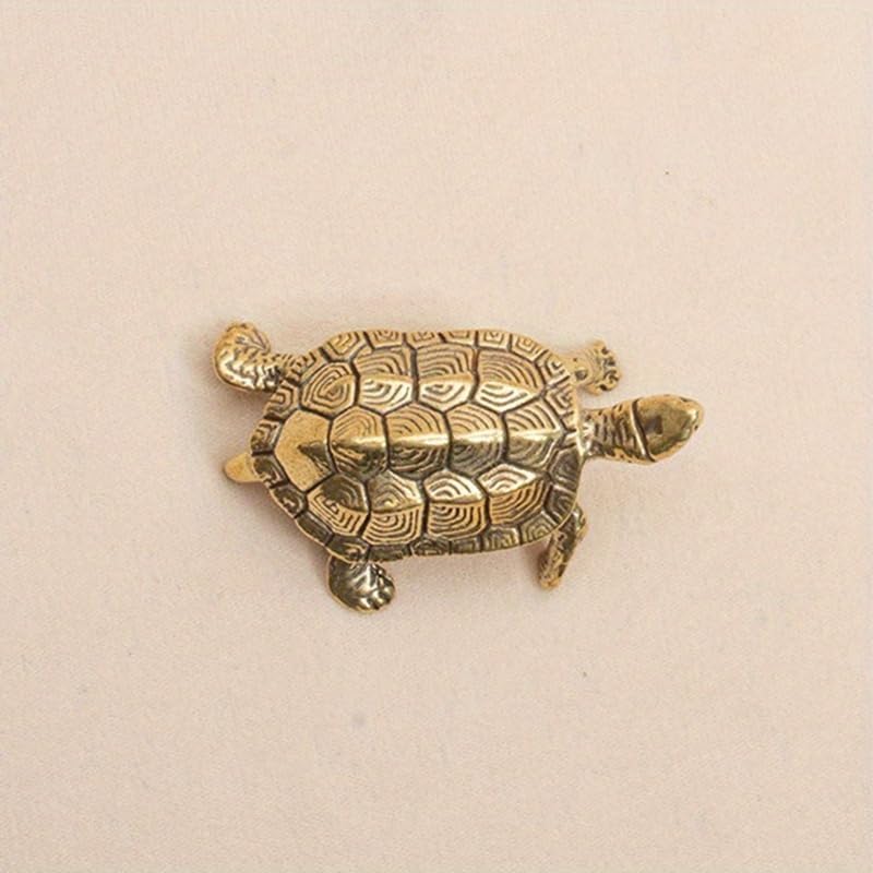 Skiennix Brass Vintage Turtle Figurine - Unique Home Ornament | Perfect Gift Idea, 1PC