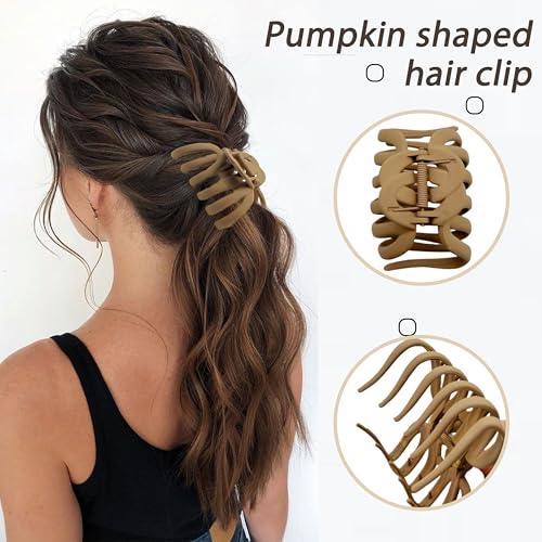 GraLigLuxu 4-Pack Matte Hair Claw Clips for Thick and Thin Hair