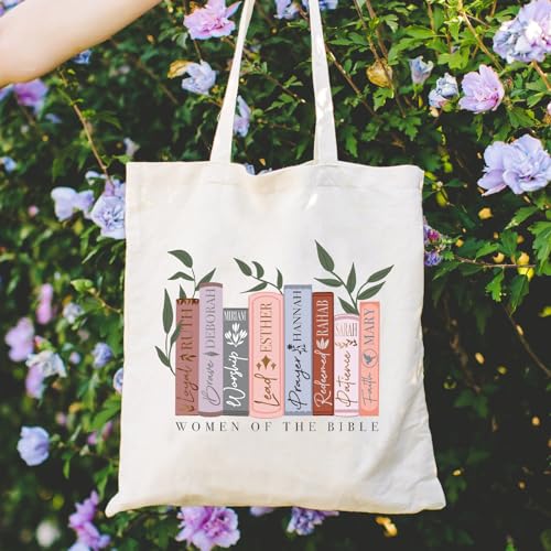 Cute Canvas Tote Bag with Inner Pockets for School