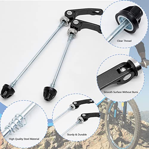 1Pair Quick Release Bicycle Hubs Bike Wheel Hub Front and Rear Skewers Clip Kit for Mountain Bike