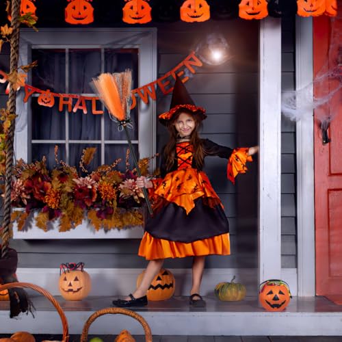 MAGICLULU Halloween Witch Broomstick - Plastic Broom Prop