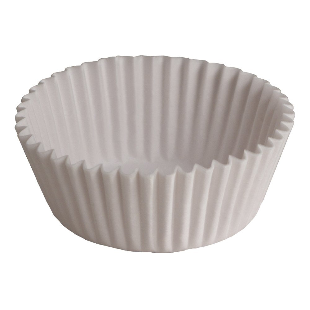 Hoffmaster Fluted Baking Cups, 3-1/2" x 1-5/8", White, Case Of 10,000 Cups