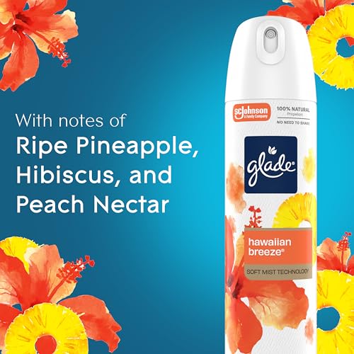 Glade Hawaiian Breeze Air Freshener Spray, 7.3 Oz, 6 Count