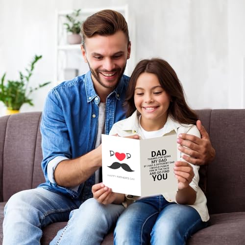 Funny Beard Father's Day Greeting Card with Envelope for Dad