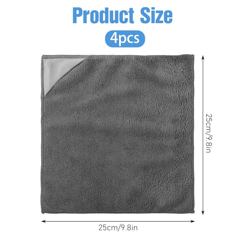 4 Pcs Magnetic Microfiber Dry Eraser Cloths - Reusable & Washable