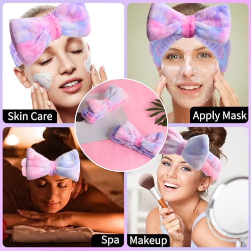 Microfiber Face Wash Headband 2Pcs Soft Bow Skincare Spa Headband
