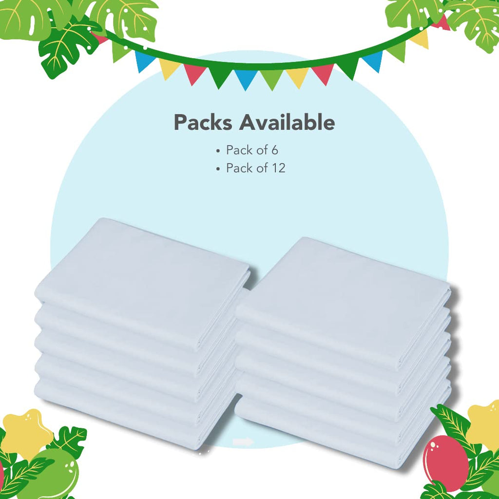 Cot Sheets for Toddler and Preschool - Daycare/Pre-School Cot Sheet - Corner Elastic Loops - Cot Bed Fitted Sheet - Poly Cotton Surface Pack of 6 (22" X 40) - Daycare Sheets 22 X 40 Inch Light Blue
