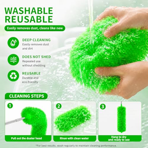 Azun Extendable Microfiber Duster for Ceiling Fans - 30-100 in