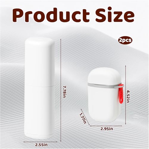 Travel Soap Holder Set - 2PCS Bar Soap Cases with Secure Lid