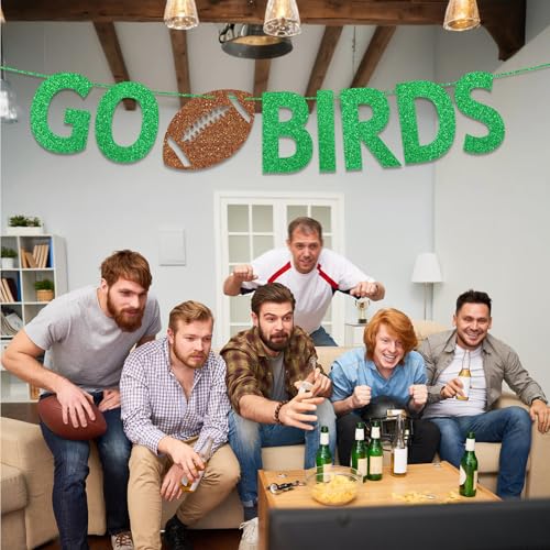 Go Birds Football Banner - Game Day Decorations for Parties