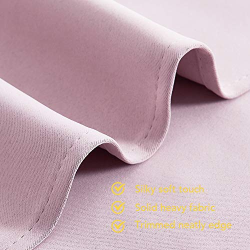 NICETOWN Baby Pink Blackout Curtains - Thermal Insulated, 42" x 54" (Pack of 2)