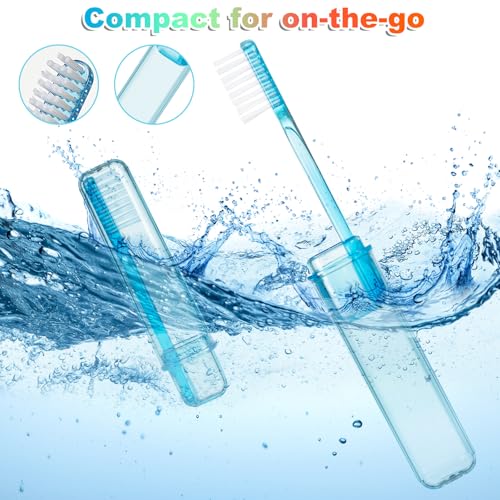 Travel Toothbrush Set - Folding Soft Bristle Toothbrushes 5 Pack