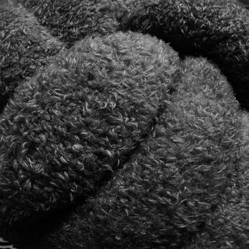 Large Grey Knot Ball Pillow - Plush Throw Cushion for Home Decor