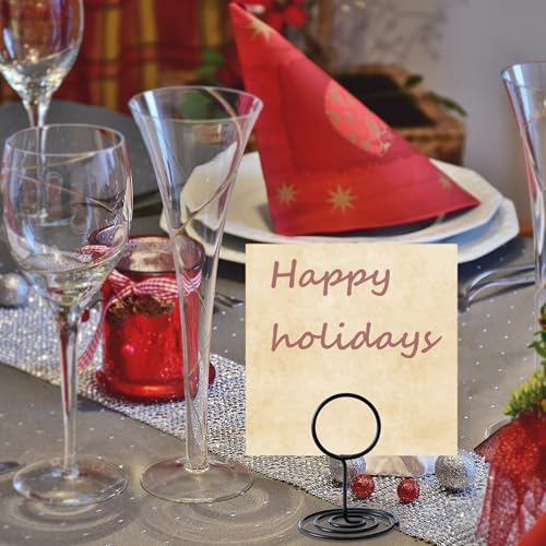 26PCS Black Table Number Holders - 2-Inch Metal Place Card Stand