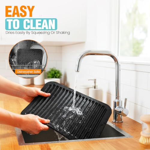 Silicone Trivets for Hot Pots and Pans - 12x9 Inch Non-Slip Mat