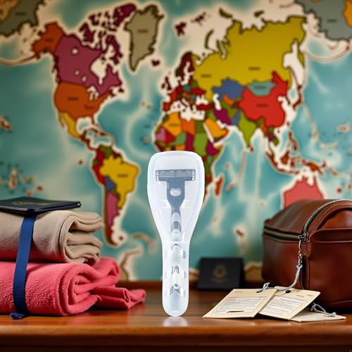 Transparent Portable Travel Razor Case Plastic Shaver Protector Holder
