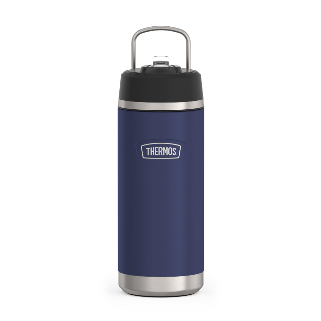 THERMOS ICON SERIES, Insulated Water Bottle with Straw Lid - 18 Ounce, Navy - Stainless Steel Vacuum Insulated Water Bottle with Straw Lid