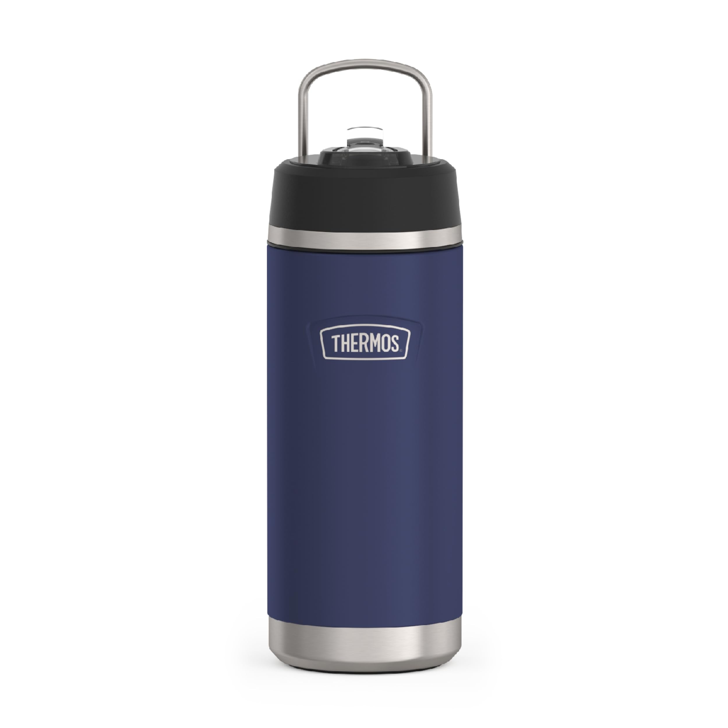 THERMOS ICON SERIES, Insulated Water Bottle with Straw Lid - 18 Ounce, Navy - Stainless Steel Vacuum Insulated Water Bottle with Straw Lid