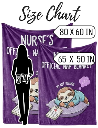 Official Nurse Gift Flannel Blanket 60x80 Inches - Cozy and Warm