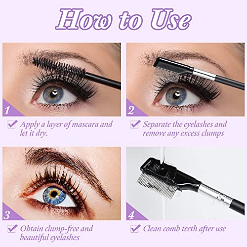 CHENGU Metal Eyelash Brush and Separator 2-Piece Set - Mascara Comb