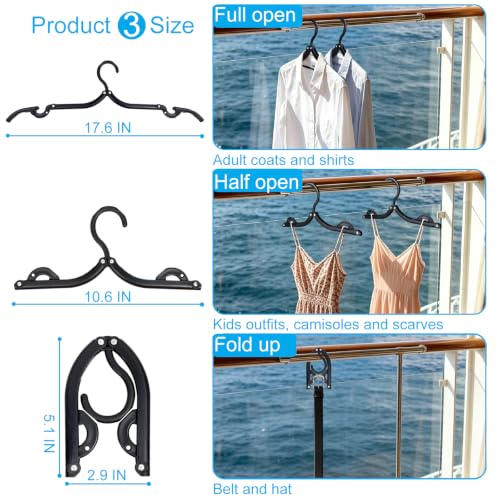 12PCS Portable Foldable Travel Hangers - Lightweight & Compact for Cruise