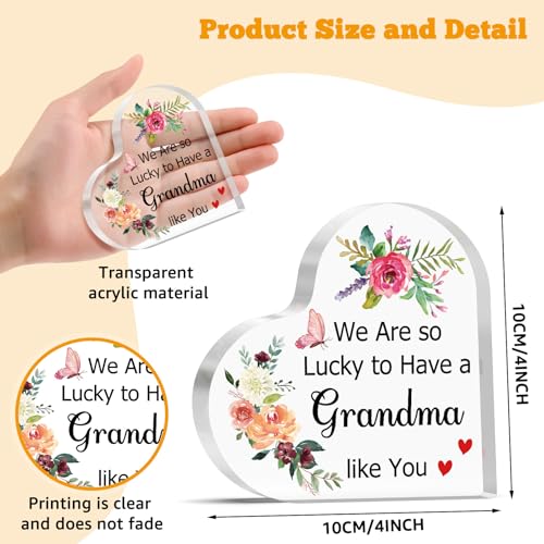 Acrylic Desk Sign for Grandma - Heartfelt Birthday & Gift Decor