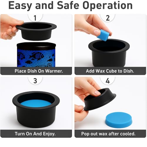 Leyoue Reusable Silicone Wax Melt Warmer Liners - 2 Pack Heat-Resistant Dish