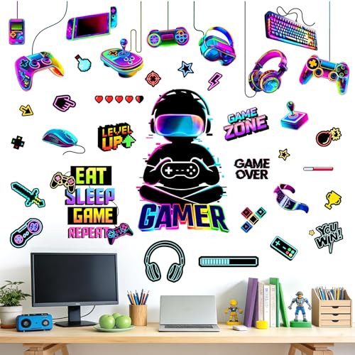Gamer Video Game Controller Wall Decals for Boys' Room Decor