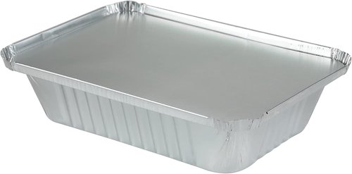 25-Pack Disposable Aluminum Foil Pans by [Brand Name] - Heavy-Duty Takeout Tins with Lids, 8.5x6.3”