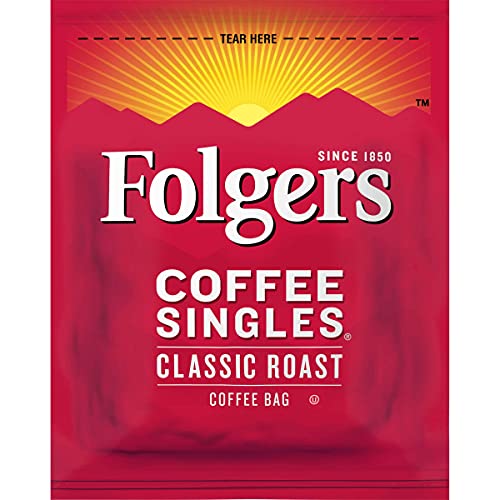 Folgers Classic Roast Coffee Singles, 19 Count - Medium Roast